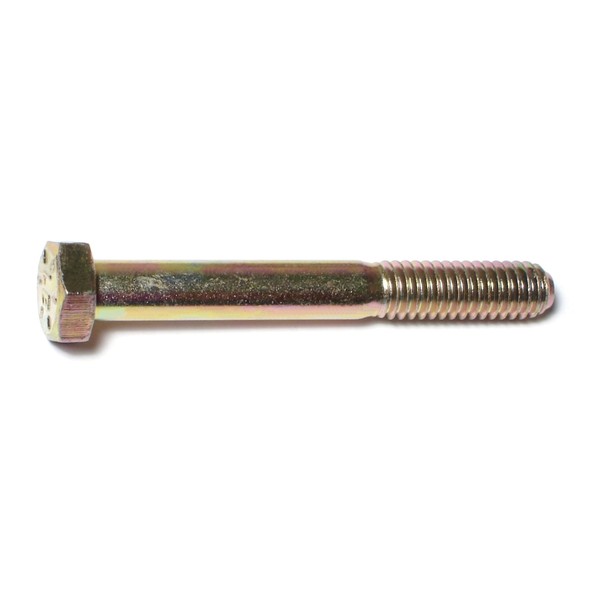 Midwest Fastener Grade 8, 5/16"-18 Hex Head Cap Screw, Zinc Yellow Steel, 2-1/2 in L, 50 PK 00683
